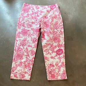 Ann Taylor Pink Floral Capri Pants